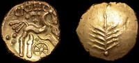 GREAT BRITAIN CELTIC COINAGE, DOBUNNI CATTI GOLD STATER  AD 1-20 