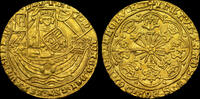 GREAT BRITAIN 1465-70 EDWARD IV GOLD RYAL, (ROSE NOBLE), LONDON MINT