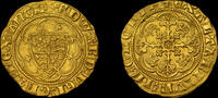 GREAT BRITAIN 1361-69 EDWARD III, GOLD QUARTER NOBLE, TREATY PERIOD, MS 62