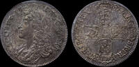 GREAT BRITAIN JAMES II, 1687 SILVER CROWN, SECOND ISSUE BUST TERTIO EDGE PCGS MS 62 -