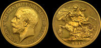 GREAT BRITAIN GEORGE V, 1911 GOLD PROOF TWO POUNDS, CORONATION ISSUE, PF 62  1911 