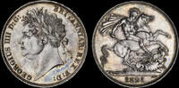 GREAT BRITAIN 1821 GEORGE IV, 1821 SILVER CROWN, *EDGE SECUNDO  4608,11 EUR  zzgl. 36,91 EUR Versand