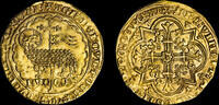 BELGIUM BELGIUM, FLANDERS, LOUIS II OF MALE, GOLD MOUTON D' OR MS 64 -