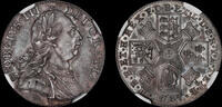 GREAT BRITAIN GEORGE III, 1787 PROOF SILVER SHILLING, ONLY 168 STRUCK! (R4), PF 63 -
