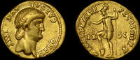 ANCIENT ROME NERO GOLD AUREUS, NGC GRADED CHOICE VF 5/5  54-68 AD 