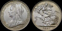 GREAT BRITAIN 1897 VICTORIA 1897 SILVER CROWN LX  669,01 EUR  zzgl. 36,91 EUR Versand