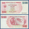SIMBABWE / ZIMBABWE 50000 Dollars -