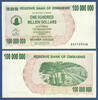SIMBABWE / ZIMBABWE 100000000 Dollars -