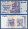 SIMBABWE / ZIMBABWE 100000 Dollars Fehler / Error -