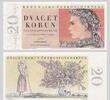 CZECHOSLOVAKIA P.70a 20 Korun 1949 I- 92,00 EUR  zzgl. 7,00 EUR Versand