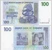 SIMBABWE / ZIMBABWE 100 Dollars Replacement ZA -