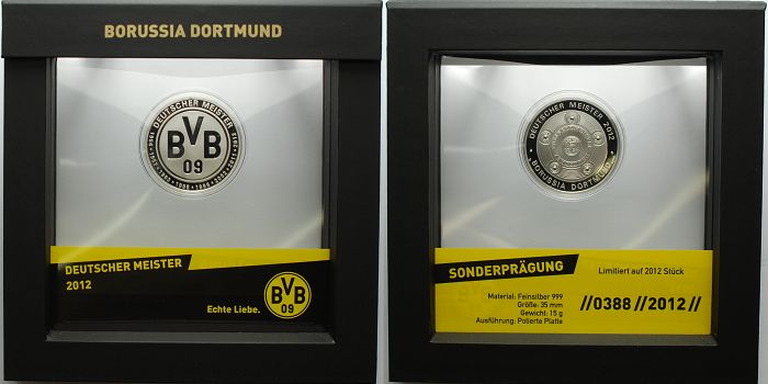 Medaille 2012 Deutschland BVB Borussia Dortmund Deutscher ...