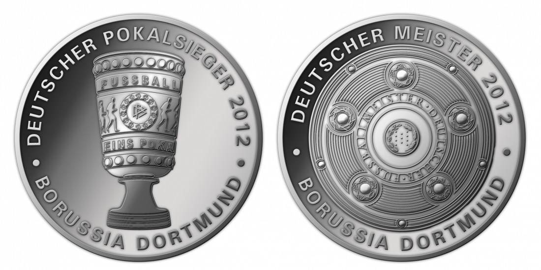 Medaille 2012 Deutschland BVB Borussia Dortmund Double Dt ...