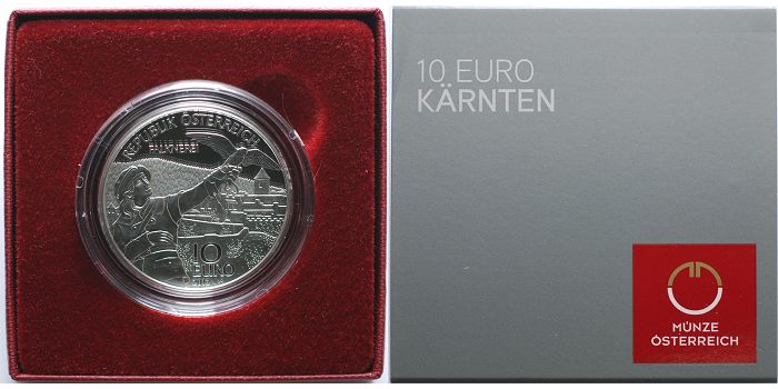 Österreich 10 Euro 2012 Kärnten Bundesländer Serie In Kapsel