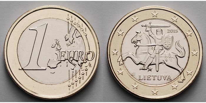 Litauen 2015 Kursmünze, 1 Euro, Ab sofort lieferbar!!! stgl