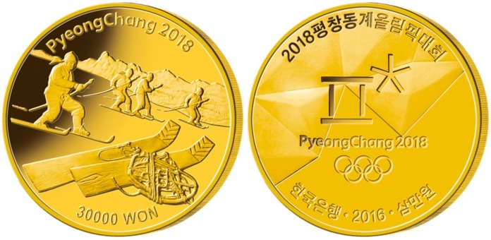 30000 Won 2016 Südkorea Winter Oly. PyeongChang 2018 ...
