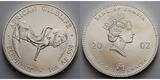 Sambia/Zambia 5000 Kwacha<br>1 oz<br>Ø 39 mm 2002 Elefant - African Wildlife 4. Ausgabe <b>matt</b> <b>stgl</b>