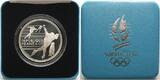Frankreich 100 Franc 1990 Oly. Winterspiele in Albertville -Eisschnellläufer- inkl. Kapsel, Etui & Zerti. <b>PP</b>