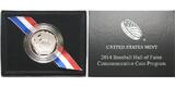 USA 1/2 $ 2014 San Francisco National Baseball Hall of Fame, in Kapsel inkl. Etui & Zertifikat gewellt, <br><b>PP</b>