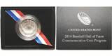 USA 1/2 $ 2014 Denver National Baseball Hall of Fame, in Kapsel inkl. Etui & Zertifikat gewellt, <br>stgl