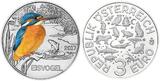 Österreich 3 Euro plus Broschüre/Flyer 2017 Tier - Taler - Serie -Eisvogel-, <b>04 / 12</b> Ausgaben, mit Broschüre/Flyer handgehoben hgh / <br> vz / stgl<br> Kupfer-Nickel<br> farbig