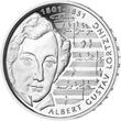 Deutschland, Bundesrepublik 10 DM 2001 A/D/F/G/J 200. Geb. von Albert Lortzing, in der originalen Noppenfolie unbeschnitten, <b> PP</b> <br> Silber<br> Satz