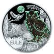 Österreich 3 Euro 2018 Tier - Taler - Serie -Eule-, <b>08 / 12</b> Ausgaben,<b> handgehoben hgh / <br> vz / stgl<br> Kupfer-Nickel<br> farbig
