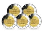 Deutschland 2 Euro<br> 5x 2019 A/D/F/G/J 70 Jahre Bundesrat, <b> kompl. Satz</b><br>(5 Prägestätten) <b>stgl</b> <br>im <br>Blister