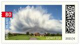 Deutschland-<b> Mischzehnerbogen-<br> 2x xx/8x o 10 x 0,80 Cent nassklebend Gewitter 2021 Sonderbriefmarke im Zehnerbogen,<b>bei d. Post zurückgezogen!</b> Sonder-Vollstempel Berlin / postfrisch -<br> RAR !