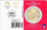 Frankreich 2 Euro 2021 Olympiade Paris 2024 - <b>Blister rot </b> stgl <br>im <br> Blister