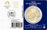 Frankreich 2 Euro 2021 Olympiade Paris 2024 - <b>Blister blau </b> stgl <br>im <br> Blister