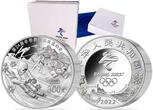 Peking - China 300 Yuan <br> <b>1 kg</b> 2021 Winter Oly. Peking 2022,<b>1/1 Skisportarten &Snowboarding</b> <b>mit Etui </b> <b>PP</b>