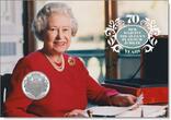 Großbritannien - <br> <b> Numisbrief o </b> 2x4er Streifen & 5 Pfund Münze<br> Britische Pfund 2022 70. Thronjubiläum von Königin Elisabeth II.  <b>Platinjubiläum!</b> <b> Sonder-Vollstempel -<br> RAR ! </b>
