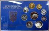 Kroatien/Croatia  Kroatien - 8,88 Kuna - Original Kursmünzen mit Tiermotiven <b>1994,</b> <b>PP/Proof-Like</b> <br>im<br> Blister