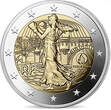 Frankreich 2 Euro 2023 Olympiade Paris 2024 - <b>Blister grün </b> stgl <br>im <br> Blister