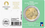 Frankreich 2 Euro 2023 Olympiade Paris 2024 - <b>Blister grün </b> stgl <br>im <br> Blister