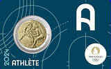 Frankreich 2 Euro x 5 Blister Olympiade Paris 2024 - <b>Blister blau,rot,grau,grün,lila, alle 5 Blister </b> stgl <br>im <br> Blister <br> (5)
