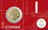 Frankreich 2 Euro x 5 Blister Olympiade Paris 2024 - <b>Blister blau,rot,grau,grün,lila, alle 5 Blister </b> stgl <br>im <br> Blister <br> (5)
