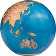 Barbados 5 Dollar <br> Antique Finish-<br>65 mmØ 2024 BLUE MARBLE - Glow in the Dark Planet Earth, 5-Oz-Silbermünze, 5 $, RAR! <b>stgl</b> <br>5 Unzen Silber<br>
