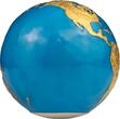 Barbados 5 Dollar <br> Antique Finish-<br>65 mmØ 2024 BLUE MARBLE - Glow in the Dark Planet Earth, 5-Oz-Silbermünze, 5 $, RAR! <b>stgl</b> <br>5 Unzen Silber<br>