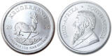 Südafrika <b>100 oz.</b><br> in<br> vier<br> Tupes! 2025 <b>100</b> x Krügerrand - Springbock, <b>Der 9.Krügerrand in Silber - NEU!!!</b> stgl-Der Originale-<br> <br> <b> Der neunte Silber-Krügerrand! </b>