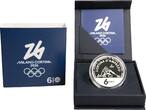 Italien <br> <b> SOMMERANGEBOT!</b> 6 €uro<br> 31,10g<br> fein<br> 38,61 mm Ø 2025 Olymp. Winterspiele Milano Cortina 2026,inkl. Etui & Zerti.-<b>Curling 1/6</b> <b>PP</b><br> Silber <br> <b> SOFORT LIEFERBAR!</b>
