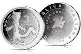 Italien <br><b> SOMMERANGEBOT!</b> 3 €uro<br> 31,10g<br> fein<br> 38,61 mm Ø 2024 Olymp.Winterspiele Milano Cortina 2026,inkl.Etui & Zerti.-<b>Maskottchen 1/2</b> <b>stgl</b><br> Silber <br> <b> SOFORT LIEFERBAR!</b>