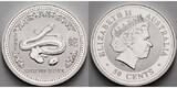 Australien 50 Cents,<br><b>1/2 oz.</b> 2001 Jahr der Schlange / Chines.Tierkreiszeichen <b>1/2 oz.</b> stgl