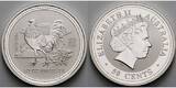 Australien 50 Cents,<br><b>1/2 oz.</b> 2005 Jahr des Hahns / Chines.Tierkreiszeichen <b>1/2 oz.</b> stgl