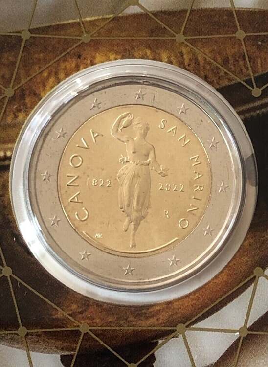 San Marino 2 Euro 2022 &amp;quot;200. Todesjahr von Antonio Canova ...