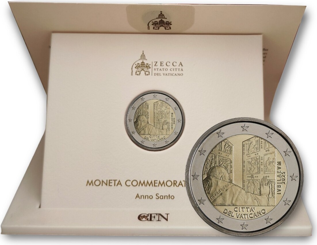 Vatikan 2 Euro Jubiläum MMXXV - Heiliges Jahr 2025 - 2 € im Blister, RAR-niedrige Auflage stgl <br> im<br> Blister