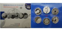 Deutschland 10 Euro<br> x6 Silbergedenkmünzen-Set 2004 mit Fußball, -