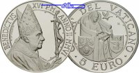Vatikan 5 Euro Frieden, inkl. Etui & Zertifikat & Schuber -