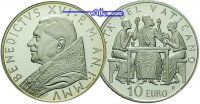 Vatikan 10 Euro Eucharistie, inkl. Etui & Zertifikat & Schuber -